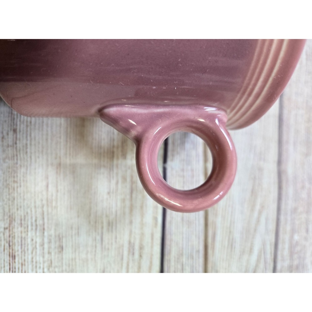 Fiestaware Rose Pink Tom & Jerry Ring Handle Coffee Tea Cup Mug HLC USA Fiesta - Picture 4 of 5